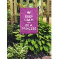 thumbnail image 2 of SIDONKU Purple Crown Keep Calm and Be Princess Cute Funny Graphic Garden Flag Decorative Flag House Banner 28x40 inch, 2 of 2