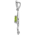 thumbnail image 2 of 14K White Gold Peridot And Diamond Cat Pendant (Width 10.3) (Length 32.6) - Jbsp, 2 of 5