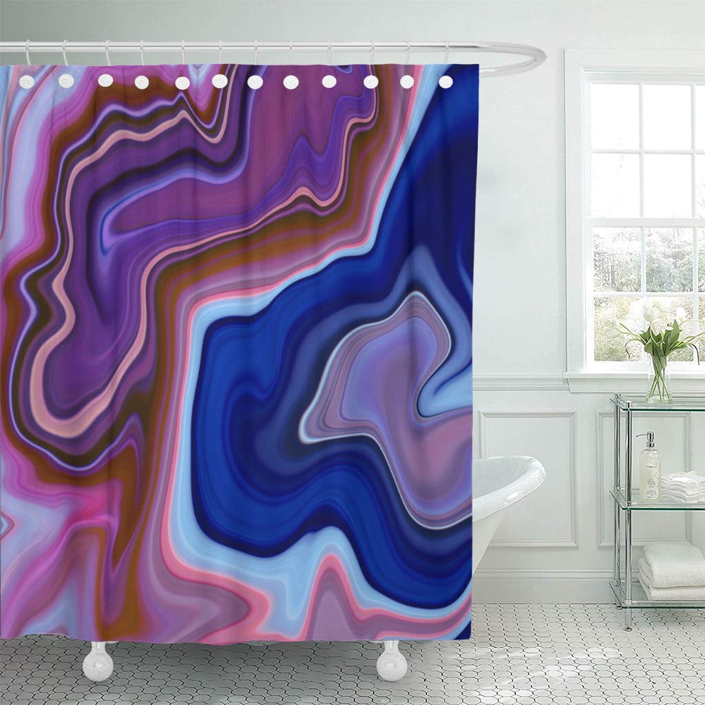 KSADK Colorful Paintings of Marbling Dark Blue Purple Marble Ink