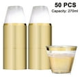 thumbnail image 2 of 50 Pack - 9 Oz plastic cocktail glass,Sturdy Rimmed Plastic Cups Clear Cup Disposable Wedding Cup, 2 of 5