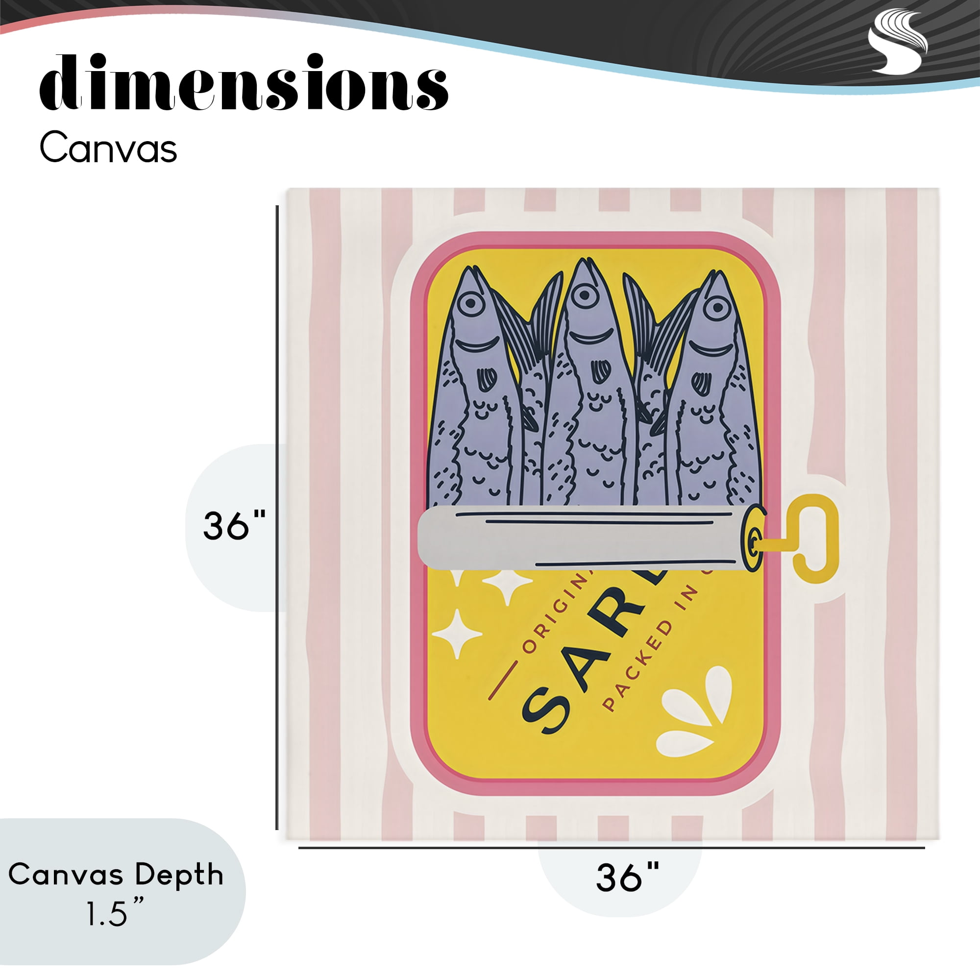 Stupell Industries Yellow Sardine Tin Canvas Wall Art, design by Creative Studio