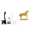 thumbnail image 1 of Figura creativa moderna de jirafa y caballo, escultura de cerámica y resina, centro de mesa para escritorio, oficina, estantería, dormitorio, decoraci, 1 of 8