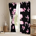 thumbnail image 3 of Feelyou Pink Initial E Letter Curtains Pack of 2 (42x84 Each), Princess Cartoon Ribbon Curtains Blackout, Fashion Buffalo Bowknot Bedroom Curtains, Blackout Curtains Bedroom Decor, 3 of 6