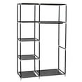 thumbnail image 4 of 64" Black Portable Closet Organizer with 6 Shelves - Dustproof Wardrobe Storage Rack, 4 of 9