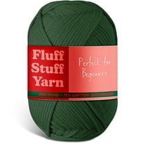 Lammaloe Cotton Yarn For Crocheting And Knitting, (250 Yards) Worsted Medium #4 Crochet Yarn For Beginners, Hunter Green