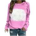 thumbnail image 2 of Qiopertar Femmes Décontracté Manches Longues Col Rond Hauts Chemises Amples Blouse Imprimé Saint-Valentin Chandail en Molleton Graphique Liquidation Livraison Gratuite à Moins de 5$ jusqu'à 90 % de Réduction, 2 of 5