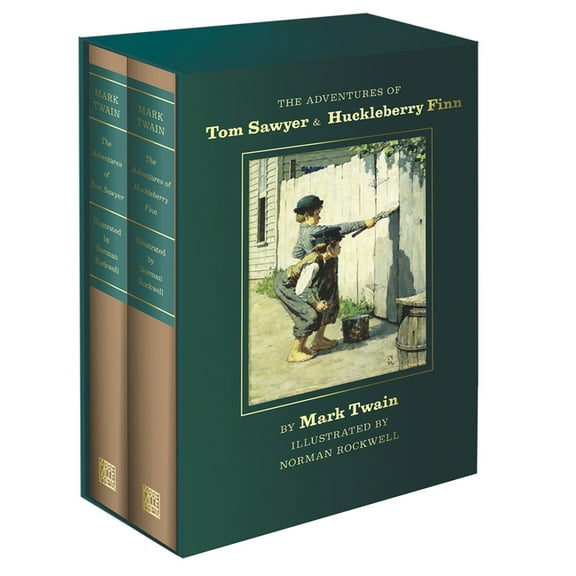 Abbeville Illustrated Classics The Adventures of Tom Sawyer and Huckleberry Finn: Norman Rockwell Collector's Edition, (Hardcover)