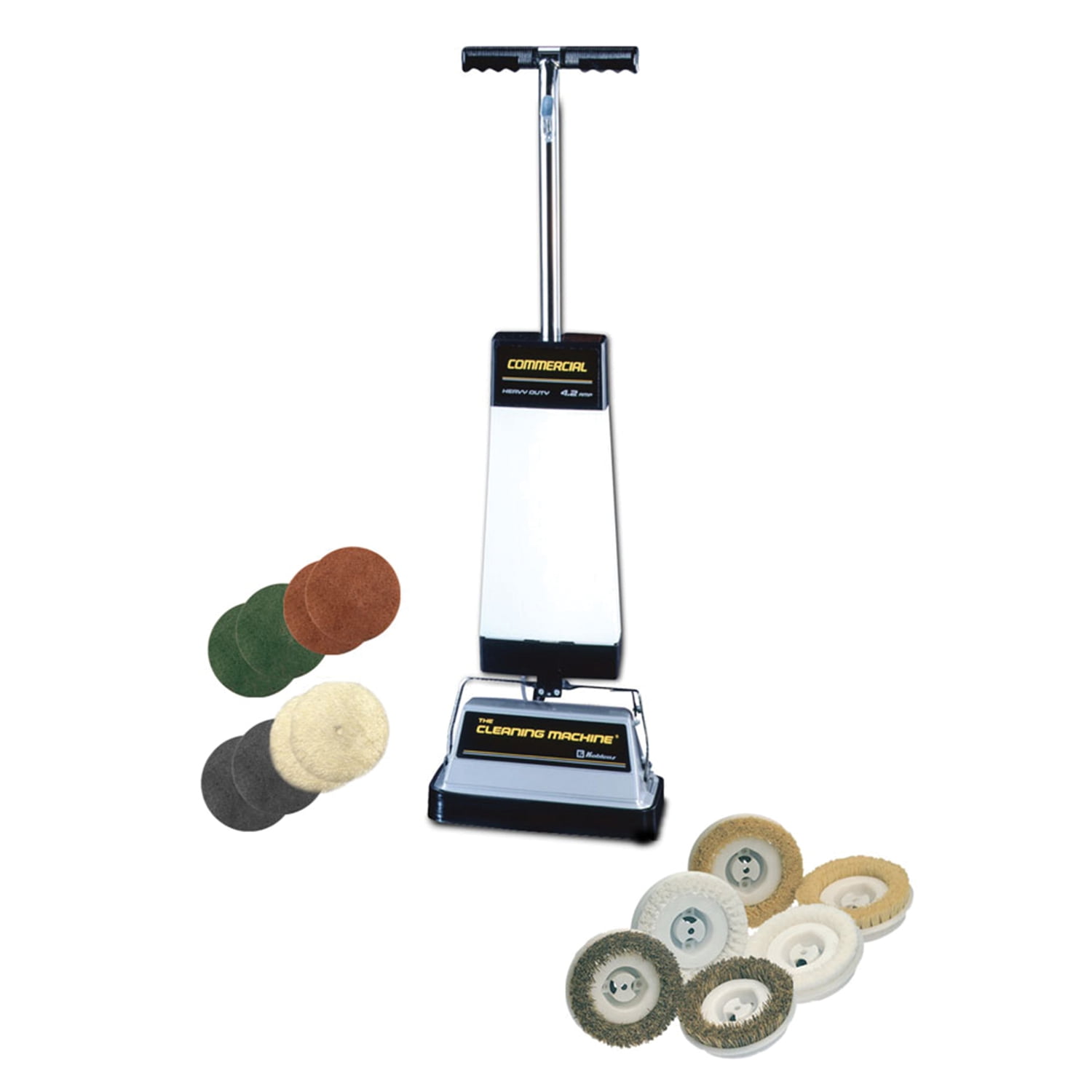 Koblenz The Cleaning Machine Shampoo Polisher in Gray with 2 PK Lambswool Pads, 2 PK Scrub Pads & 2 PK Polishing Brushes