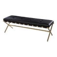 thumbnail image 1 of Banc Moderne en Similicuir SEI Furniture Clairvoix Noir/or, 1 of 1