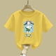 thumbnail image 4 of Blusas y camisas de manga corta con cuello redondo para niños Camiseta de verano de manga corta estampada para niñas Jersey elegante de cuello redondo para niñas Top de algodón para niños, 4 of 6