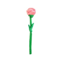 Wizlet 11.8 inch Plush Rose Artificial Rose Flowers on Simulation Plush Rose Assorted Colors Rose, Decoration for Valentines Day Party Craft Pink