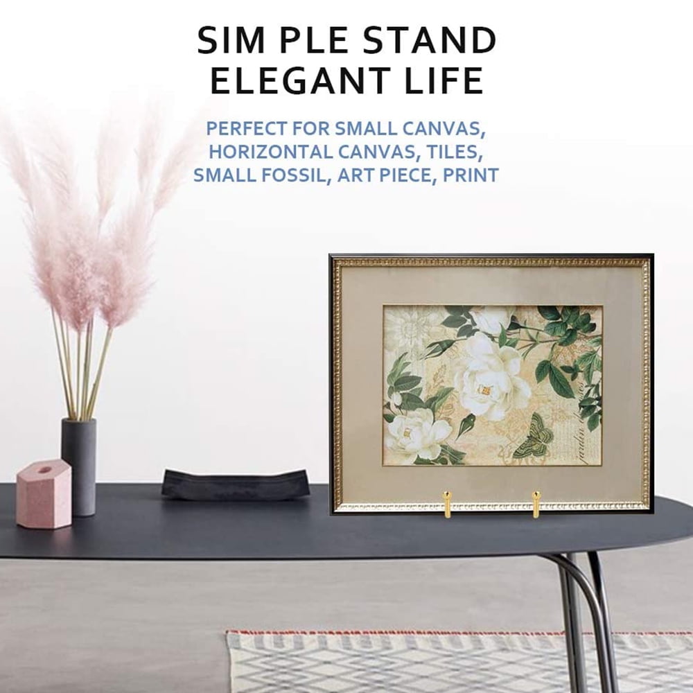 Kenning 12-Piece Gold Plate Display Stands - 3 Sizes (3", 4", 6") For Plates, Photos, Books, Decor