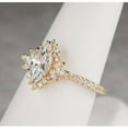 thumbnail image 2 of Cora Jewellery 1CT Art Deco Marquise Moissanite Engagement Ring For Women, 14K Yellow Gold, 2 of 5
