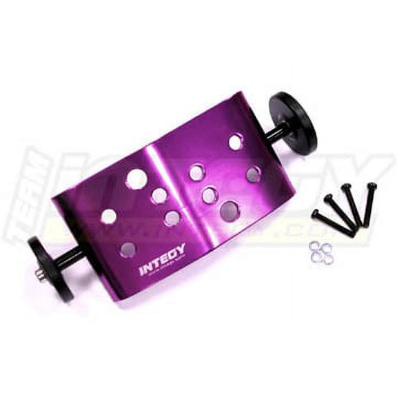 Integy RC Toy Model Hop-ups C22867PURPLE Alloy Roller Skid Plate for Axial AX10 Scorpion