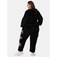 thumbnail image 2 of No Boundaries Faux-Fur Christmas Track Suit, 2-Piece, Women's and Women's Plus, 2 of 4