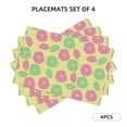 thumbnail image 2 of Placemats Set Of 4 / 6, Flowers Leaves Pattern Placemats For Dining Table Indoor/Outdoors Heat Resistant Washable Placemats 18" X 12", 2 of 8