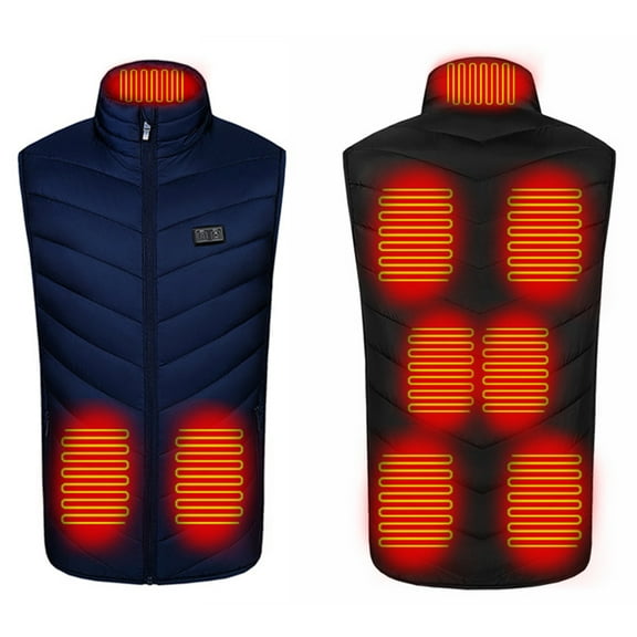 Blue M Heating Vest Nine Districts Dual Control Electric Heating Clothing for Men and Women Winter Slim Middle-aged and Elderly Intelligent Constant Temperature Safety Electric Heating Vest