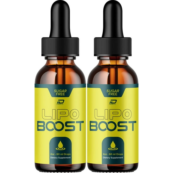 Lipo Boost Liquid Drops – LipoBoost Drops Extra Strength Natural Blend Healthy Organic Support, 2 Pack, 2 Month Supply