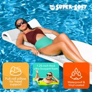 TRC Recreation Splash 1.25 Thick Foam Pool Float Lounge Mat, White