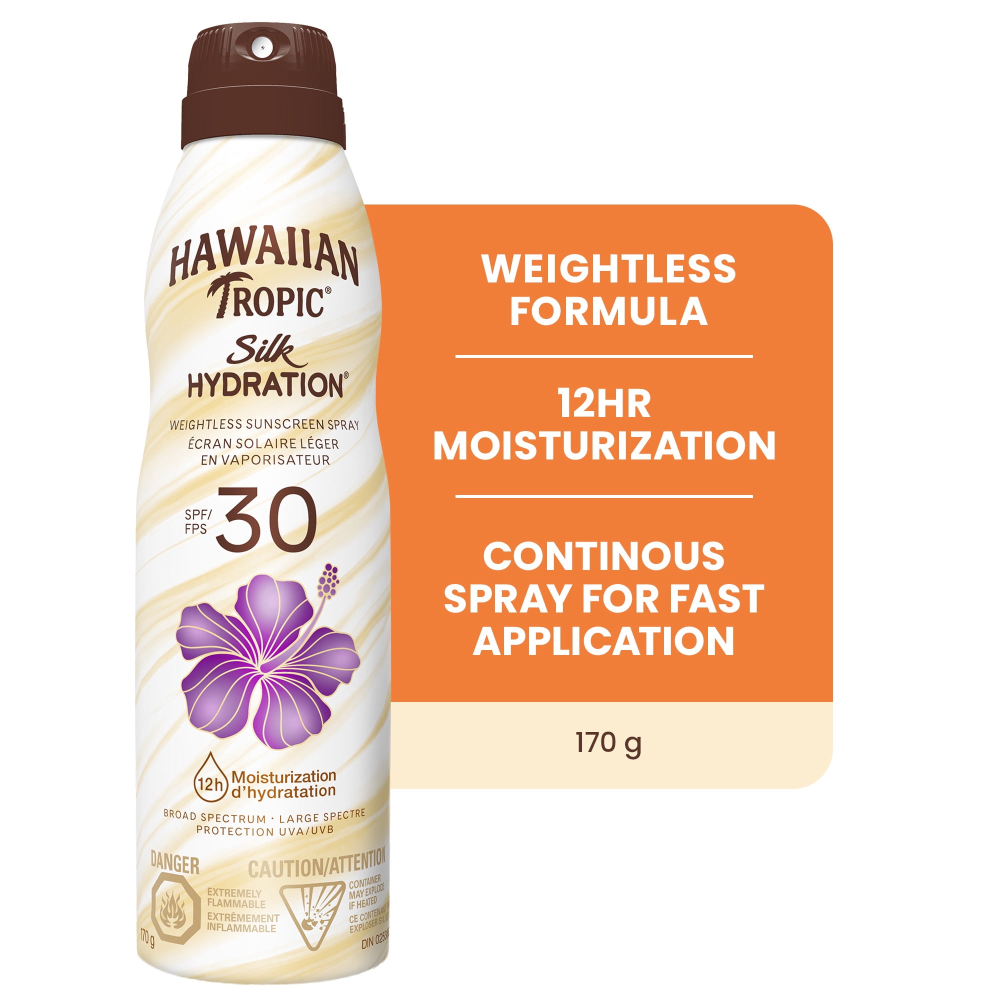 Écran solaire Silk Hydration Weightless à FPS 30 en vaporisateur de Hawaiian Tropic