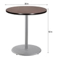 thumbnail image 4 of Hampden Furnishings Bennet Collection Steel Frame 36" Round Top, Round Base, 42" Height, Cafe Table Grey Frame/Mahogany Top, 4 of 5