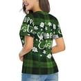 thumbnail image 3 of Vsdgher Happy Easter Women Shirts V Neck Short Sleeve Tops T-Shirt Basic Tees, S to 3XLSmall, 3 of 5