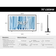 Samsung QN75LS03HWFXZA 75 The Frame Pro Neo QLED 4K Smart Tizen TV with 6 Year Amber Protection Plan (2026)