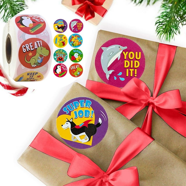 Fiudx Rollo de Pegatinas, Diseño de Papel Cobre Brillante, Decorativo para Dormitorios y Cajas de Regalo, Multiusos para Paredes y Techos, Decoración para El Hogar y La Oficina, 1 Rollo, 500 Piezas