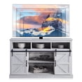 thumbnail image 6 of BELLEZE Parker 52" TV Stand Sliding Barn Door Console For TV's Up to 60" Entertainment Center, Stone Grey, 6 of 7