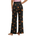 thumbnail image 4 of MLQIDK Plus Size Halloween Pajamas Women Pumpkin Bat Ghost Print Fall Pajamas Elastic Waist Halloween Loose fit Pajama Funny Drawstring Halloween PJ Pants Fall Pjs, 4 of 4
