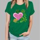 thumbnail image 5 of Camisetas de Manga Corta para las Mujeres de Moda Imprimir Cuello Redondo Camiseta, Mezcla de Poliéster Ligero para Primavera Verano Otoño, 5 of 8