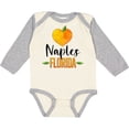 thumbnail image 3 of Inktastic Naples Florida Orange in Heart Boys or Girls Long Sleeve Baby Bodysuit, 3 of 5