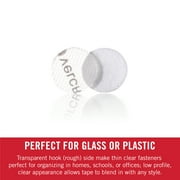VELCRO Brand Thin Clear Hook and Loop Fasteners | Easy to Use Classroom and Office Organization | 5/8Circles 75 Count
