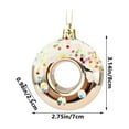 thumbnail image 3 of Beautynvta 4 Pcs Christmas Tree Decorations, 3.15'' Plastic Sweet Doughnuts Pendant, Shatterproof Christmas Dessert Hanging Decorations for Xmas Tree Windows Party Decor, 3 of 7