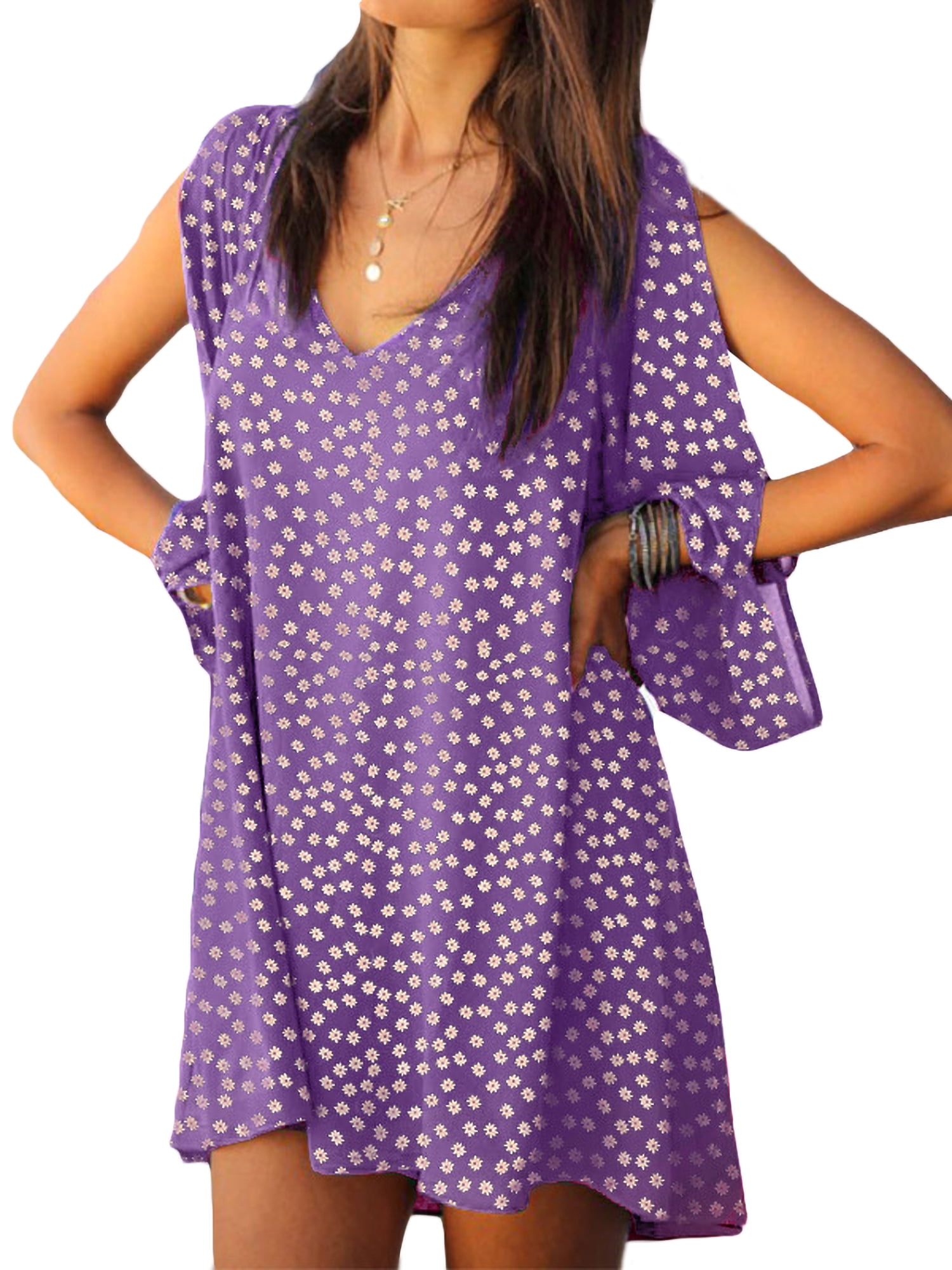 cold shoulder sun dresses