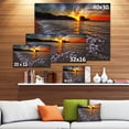 thumbnail image 3 of Ensemble Soleil et Vagues Blanches - Impression sur Toile Photo de Bord de Mer, 3 of 4