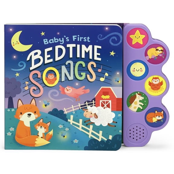 Pre-Owned Baby's First Bedtime Songs (Interactive Children's Song Book with 6 Sing-Along Tunes) Paperback