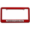 thumbnail image 1 of Powered By Guinea Pigs License Plate Tag Frame, Multiple Colors, 1 of 1