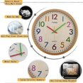 thumbnail image 4 of Silent Non-ticking Kids Colorful Decorative Wall Clock Easy to Read for Classroom School K, 4 of 5