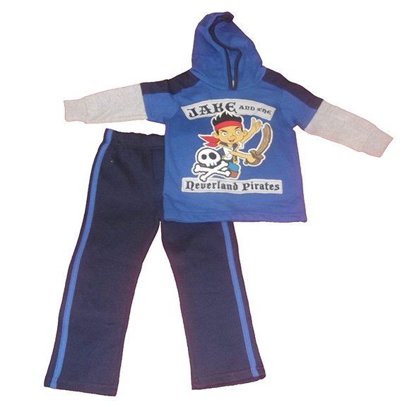 Jake and the Neverland Pirate Toddler Boys 2pc Hooded Jog Set 2T