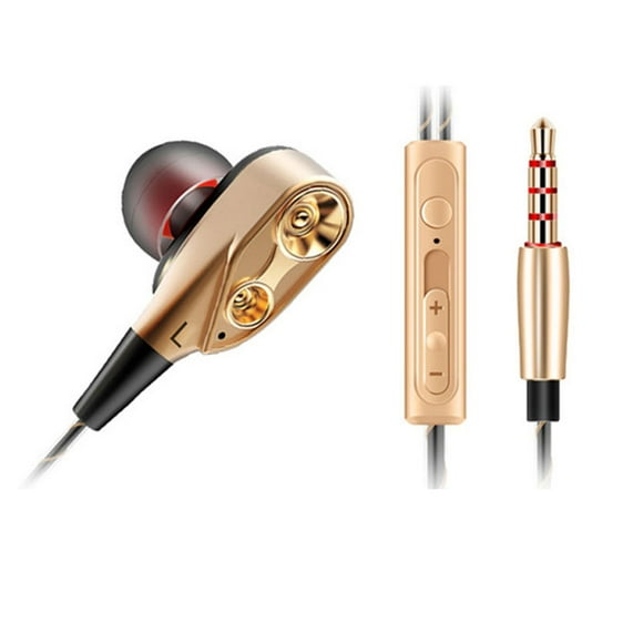 bravehear QKZ CK8 Earphone Double Unit Drive 3.5mm In Ear Headset 3.5mm In Ear Headset Dual-Dynamic HiFi Wired Gaming Music Microphone Earbuds