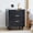 Black, variant on Wirrytor Green 3-Drawer Curved Edge Nightstand, Modern Bedside Table With Ball Legs, Accent End Table For Bedroom Living Room Kids Room