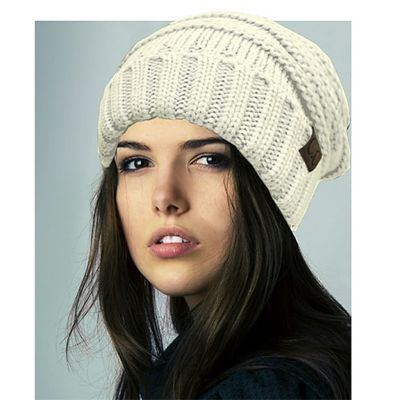 Caps & Hats - Oversized Slouchy Hat – Ivory