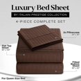 thumbnail image 2 of Striped Bed Sheet Set 1800 Luxury Soft Microfiber Deep Pocket 3-Piece Bedding Set - Wrinkle, Stain, Fade Resistant - Brown Queen, 2 of 4