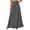 Dark Gray, variant on Women's Solid Flowy Wrap Culottes，High Rise Side Bow Tie Loose Long Pants for Street Shopping Leisure Matching