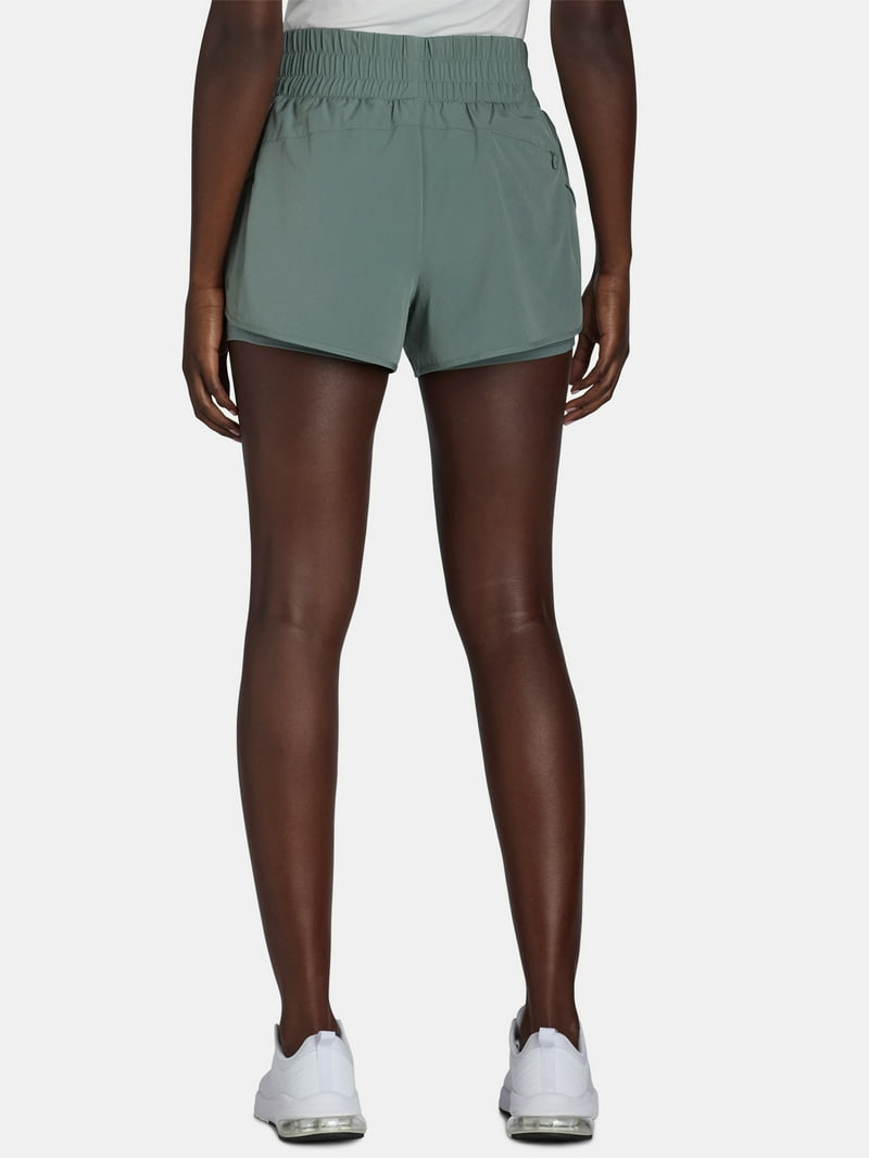 Avia Women's Running Shorts with Bike Liner Moisture-Wicking Mid