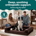 thumbnail image 3 of FurHaven Plush & Suede Orthopedic Sofa Pet Bed for Dogs & Cats - Espresso, Large, 3 of 10