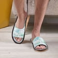 thumbnail image 4 of Unisex Travel Sandals House Slippers Includes Free Storage Bag for Hotel, Travel, Home Green Ripple, 4 of 8