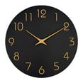 thumbnail image 3 of Reloj de pared circular Perfecl decoración de arte de pared minimalista silenciosa 10 pulgadas, 3 of 8