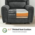 thumbnail image 4 of MCombo Recliner Chair, 400lbs Capacity, Swivel, Dark Grey, 4 of 10